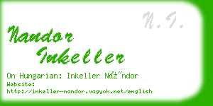 nandor inkeller business card